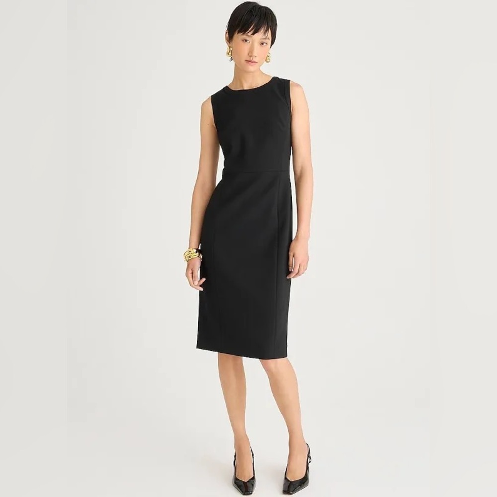 J. Crew 365 Black Sleeveless Sheath Dress